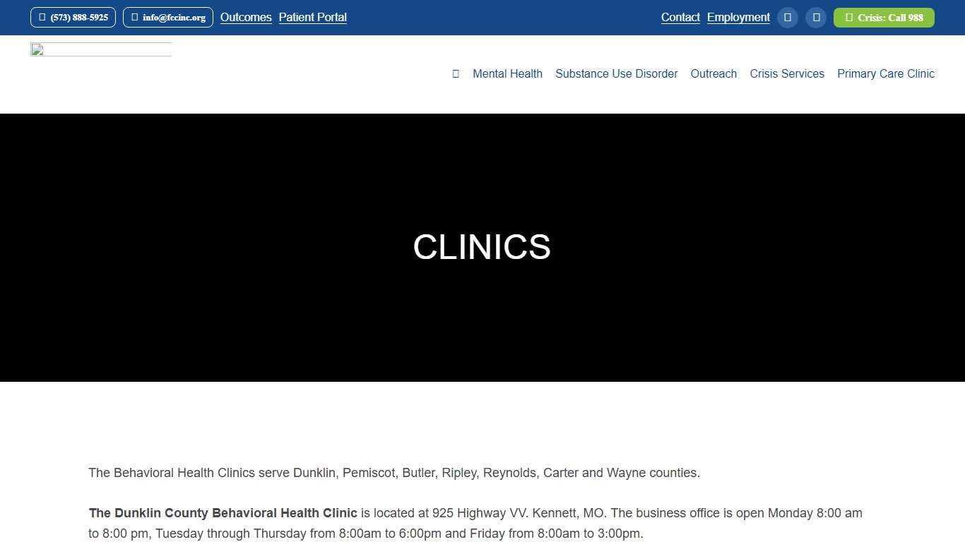 Clinics - FCC Behavioral Health