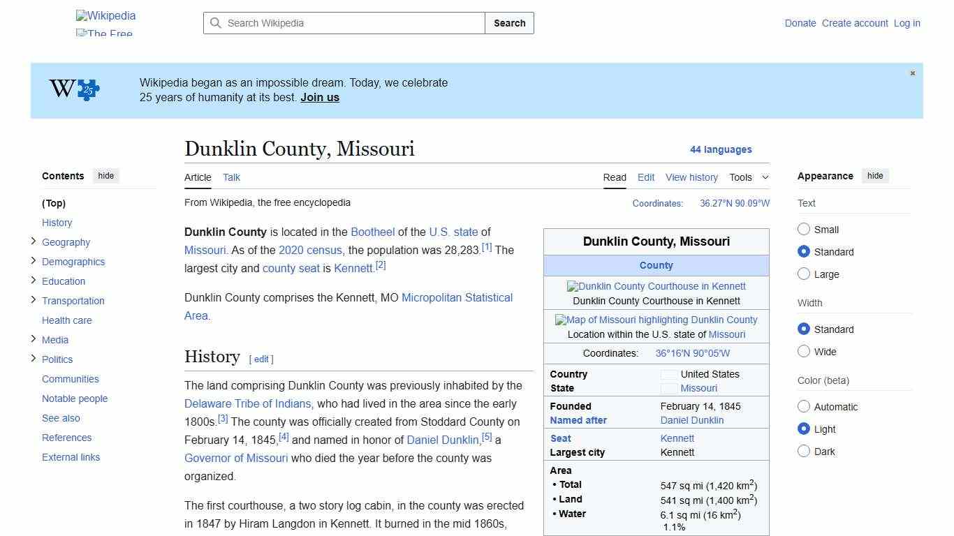 Dunklin County, Missouri - Wikipedia