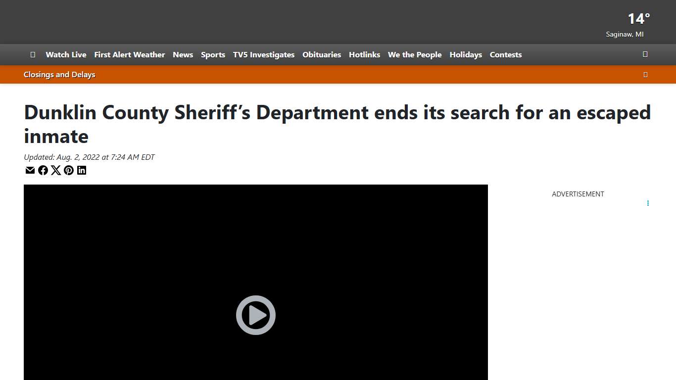 Dunklin County Sheriff’s Department ends its search for an escaped inmate